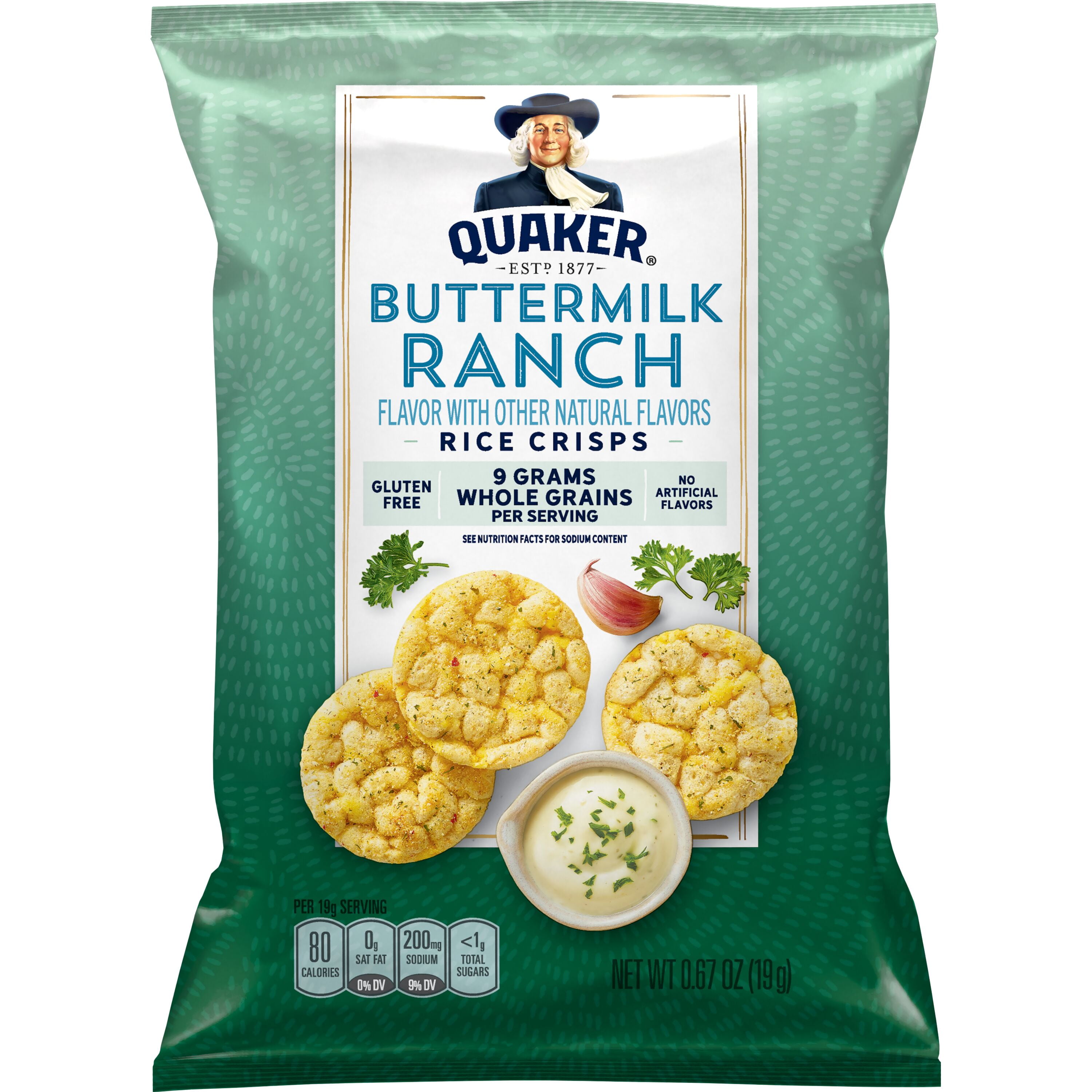 Quaker Rice Crisps Sweet & Savory Variety (Caramel, Cheddar, Apple Cinnamon, Ranch) 12 oz, 15 Count