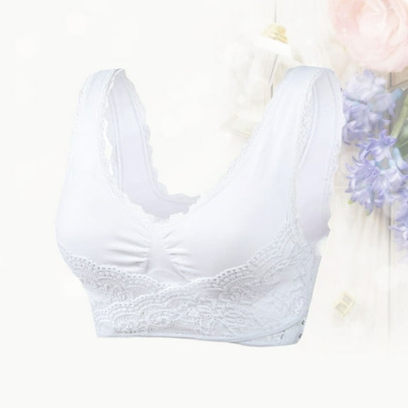 ADDHAT 1Pack White XL Adjustable Sports Bras for Women with Strap Back Design for Aerobics Summer Activities