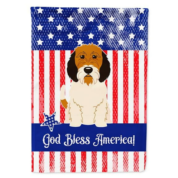 Carolines Treasures BB3074GF Patriotic USA Petit Basset Griffon Veenden Garden Size Flag