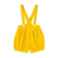 thumbnail image 3 of Girls Adjustable Strap Shorts Overalls Kids Summer Casual with Pockets, 3 of 6