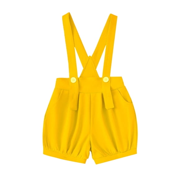 Mercatoo Boy Girl Cotton Shortsall Casual Adjustable Strap Summer Overalls Shorts Kid Sleeveless Loose 𝐑omper Soft Short Pants Pocket