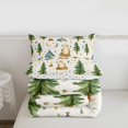thumbnail image 5 of Erosebridal Capybara Lover Twin Comforter Sets For Kids,Happy Camping Green Pine Tree Bedding Set For Girls Boys Reversible 2pcs, 5 of 7