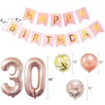 thumbnail image 5 of Happy 30th Birthday Decorations Rose Gold 30th Birthday Party Supplies 30th Number Balloons 40 Inch, 5 of 6