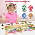 thumbnail image 6 of SYNARRY 4-in-1 Large Unicorn Princess Fairy Wooden Puzzle Set for Kids Age 3-8, 24pcs Each, FSC Certified Jigsaw Puzzles, 6 of 8