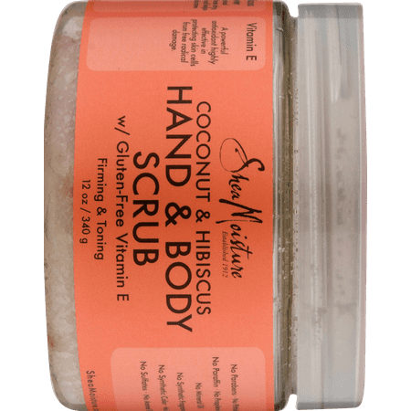 SheaMoisture Illuminating Hand and Body Scrub Coconut and Hibiscus, 12 oz