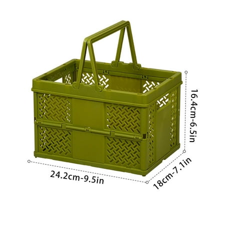 

miaomiaoke Outdoor Picnic Basket Supermarket Shopping Basket Spring Outing Vegetable Basket Portable Carry Basket Vegetable And Fruit Basket Folding Storage Basket