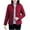 Red, variant on HAiming Womens Plus Size Jacket Full Zipper Long Sleeve Stand Collar Solid Padded Coat Fall Winter Trendy Clothes