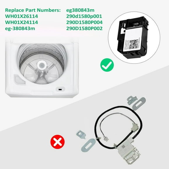 Door lock,Compatible With Lid Lock Switch Wh01x27954 Pls Check Compatible Load Door Lock Compatible Model List Switch Load Door Model List Oder Check Compatible Model Switch Pls Check Qisuo