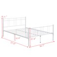 thumbnail image 6 of uhomepro Metal Bed Frame for Adults Teens Kids, Modern Full Size Platform Bed Frame with Headboard and Footboard, Bedroom Furniture with Metal Slat Support, No Box Spring Needed, White, Q18801, 6 of 13