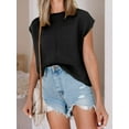 thumbnail image 6 of Weardear Womens Cap Sleeve Sweater Vests Tops Fashion Casual Crew Neck Loose Fit Knit Lightweight Pullover Top, 6 of 6