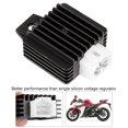 thumbnail image 2 of SHENMO 12V Full Wave Voltage Regulator Rectifier Fit for GY6 50cc-150cc Motorcycle, 2 of 6