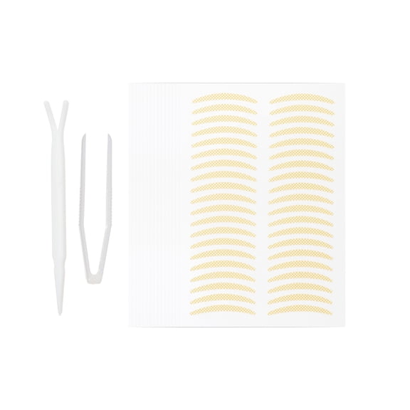 1 Set Double Eyelid Stickers 600 Pcs Invisible Eyelid Tape Eye Lift Tape with a Fork Tweezers Suitable for Single Eyelid
