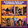 thumbnail image 4 of Women's Knitted Witch Hat, Wool Blend Pointed Spire Cap with Wide Brim, Fall Fashion Beanie for Everyday Wear, Halloween Cosplay & Masquerade (Black), 4 of 7