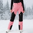 thumbnail image 2 of CheerKidz Kids Colorblocked Fleece Lined Ski Pants Water Repellent Outdoor Snow Pants with Reinforced Knees and Zippered Pockets for Active Boys and Girls Cold Weather Play(Pink,6 Years), 2 of 9