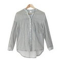 thumbnail image 2 of Zpanxa Women's Cotton Linen 3/4 Sleeve Cardigan V-Neck Button Down Shirt Casual Lightweight Layering Top, 2 of 8