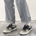 thumbnail image 1 of Zapatillas de deporte informales con patrón de estrellas transpirables, plataforma ligera con cordones de cuero PU para caminar, zapatos planos para correr, calzado de mujer, 1 of 4