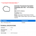 thumbnail image 2 of Automatic Transmission Pan Gasket - Compatible with 1966 - 1973 Pontiac GTO 1967 1968 1969 1970 1971 1972, 2 of 2
