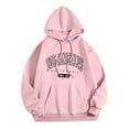 thumbnail image 4 of WENWU Women's Sweatshirts Hoodies Long Sleeve Hoodie Pullover Hoodie Baggy Hoodies Pink Sweatshirts for Women Winter Essentials Daily Wear, 4 of 4