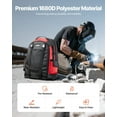 thumbnail image 4 of Welding Backpack 25.2L 1680D Polyester Tool Helmet Storage Bag for Welding Camping Hiking, 4 of 6