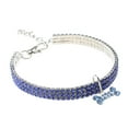 thumbnail image 1 of 1 paquete de collar de tres filas de diamantes de imitación para mascotas, gatos, cachorros y perros pequeños, accesorios de aseo para perros y gatos, disfraz para fiesta de fin de Blue L, 1 of 9