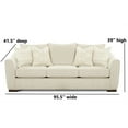 thumbnail image 3 of Southern Home Furnishings Vibrant Vision Oatmeal Polyester Sofa in Beige, 3 of 7