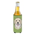 thumbnail image 2 of Carolines Treasures BB1137MUK Green Checkered Golden Retriever Ultra Beverage Insulators for slim cans  Slim Can, 2 of 2