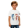 thumbnail image 5 of OOOUM Patriotic T Shirts For Boys Loose Fit Classic Tops Tees 250Th Anniversary Short Sleeve Summer Tops White 10-11 Years, 5 of 5