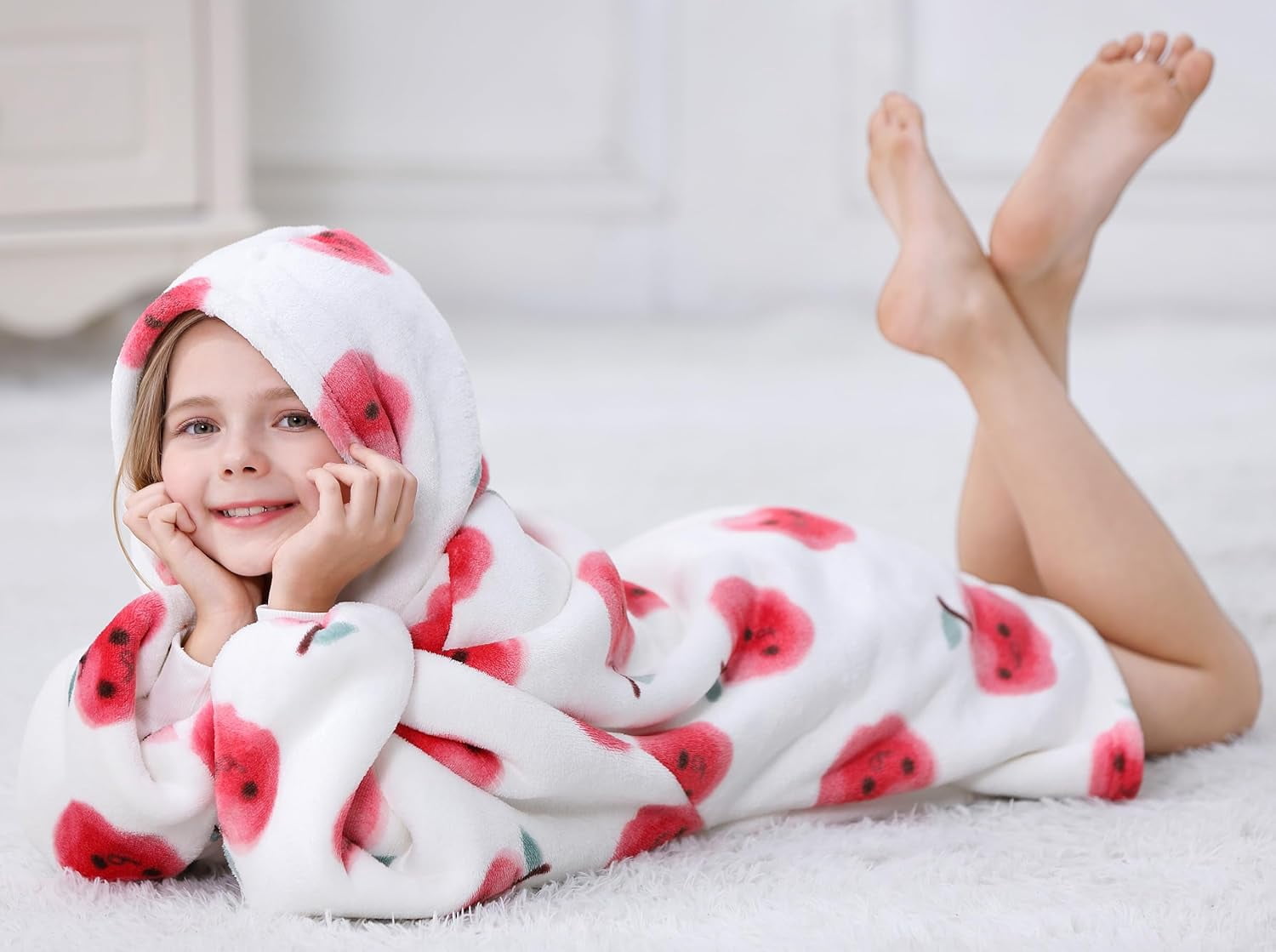 Moderong Wearable Blanket Hoodie Oversize Sherpa Fleece Hooded Blanket for Adults and Kids Snuggie Sweatshirt for Women Men