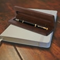 thumbnail image 2 of Estuche de madera para bolígrafos de 1 pieza Caja de presentación de bolígrafos duradera Caja de almacenamiento de bolígrafos tipo concha, 2 of 5