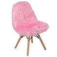 thumbnail image 3 of EMMA OLIVER haggy Fur Light Accent Chair Scoop Kids Pink Ages 5 to Kids, 3 of 12