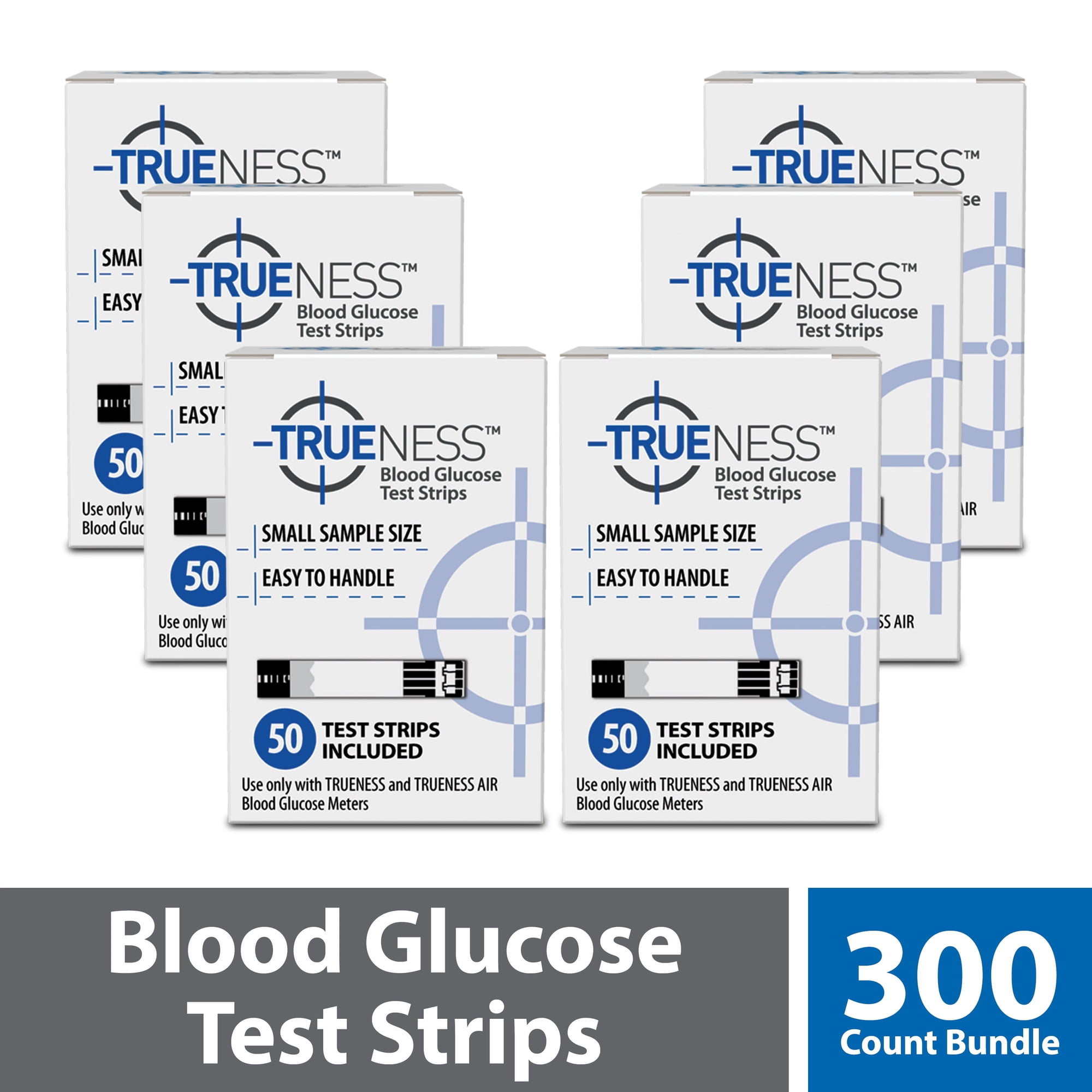 TRUENESS Blood Glucose Test Strips, 300 Count (6, 50-Count Boxes)