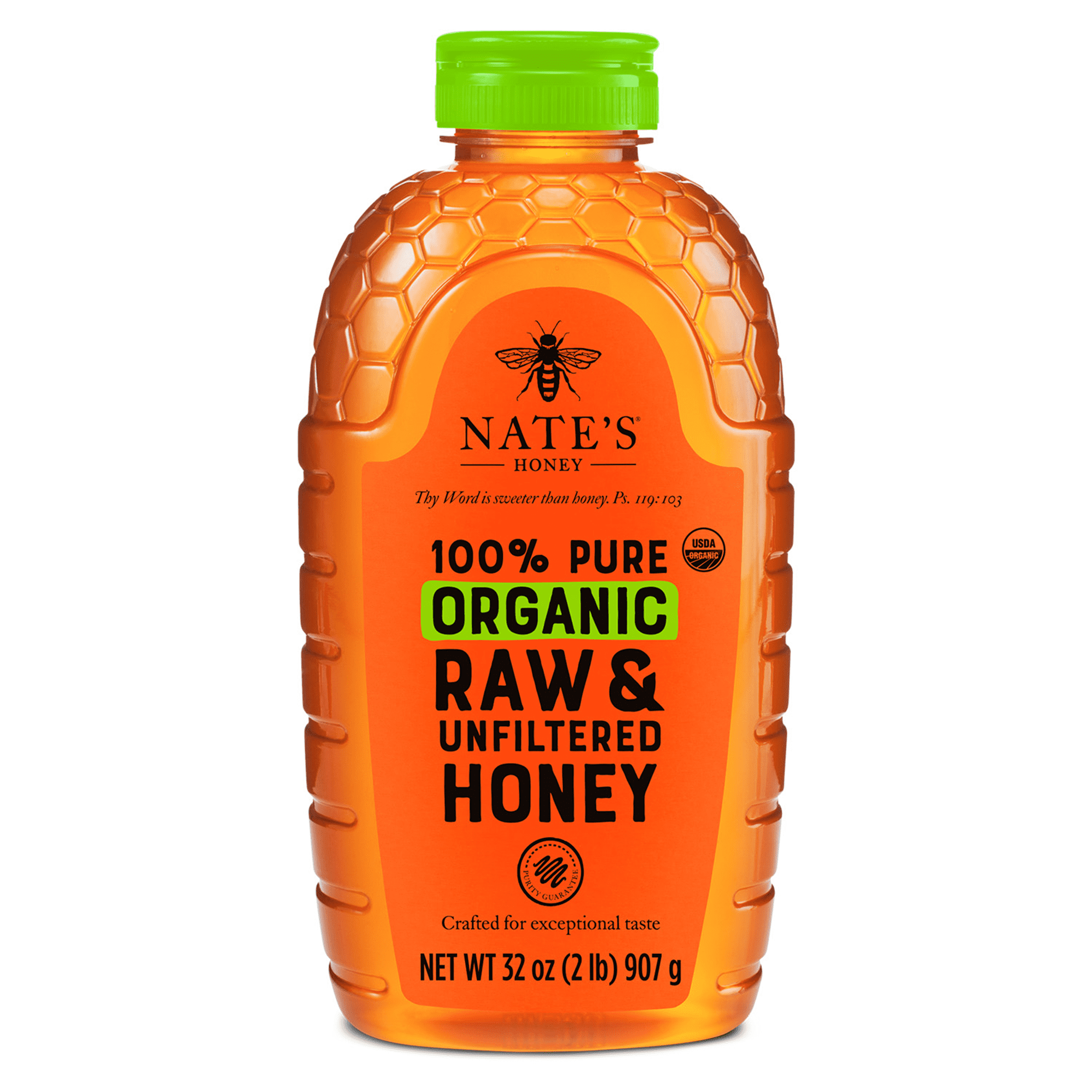 Nature Nate's Honey Minis: 100% Pure Raw and Unfiltered Honey - 20 Single Serve Packets, Gluten-Free with Nature Nate’s Organic Raw Honey, 32 Oz
