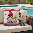 thumbnail image 5 of Ladybug Gnome Pillow Covers 2 Pack Country Summer Rustic White Yellow Daisy Floral Linen Texture Pillowcase Waterproof Outdoor Throw Pillow Cover for Patio Garden Square Cushion 18”x18”, 5 of 9