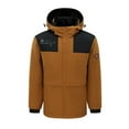 thumbnail image 1 of RXIRUCGD USB Intelligent Constant Temperature Heated Windproof Plus Size Coat For Men And Women Winter 4 Heated Jacket Coat( Brown, Size:L ), 1 of 3