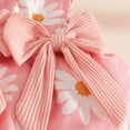 thumbnail image 6 of NOLDARES Baby Girl Spring Skirt Set Newborn Overall Dress Long Sleeve Ribbed Romper Suspender Skirts 3Pcs Outfits(Red,12-18 M), 6 of 7