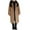 Khaki, variant on ShomPort Coat for Girls Open Front Wool Lapel Button Up Waterproof Casual Long Overcoat Solid Color Going Out Trendy Outcoat