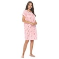 thumbnail image 2 of Casual Nights Women's Short Sleeve Nightgown Lace V-Neck Sleepshirt Night Dress, 2 of 5
