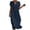 Navy, variant on Summer Dresses for Women 2026 Notch V Neck Rolled Short Sleeve Loose Straight Casual Maxi Dress With Decorative Buttons for Daily Beach