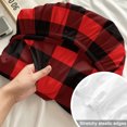 thumbnail image 4 of Twin XL Size Fitted Sheet Set - Black Red Plaid 2 Piece Bedding Sets 16" Deep Pocket Fitted Sheet with 1 Pillowcases, Vintage Rustic Buffalo Checked Gingham Brushed Microfiber Hotel Luxury Bed Sheets, 4 of 9
