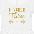 thumbnail image 4 of Inktastic 3rd Birthday Gold 3 Year Old Party Photo Girls Toddler Dress, 4 of 5