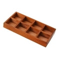 thumbnail image 3 of YWMJZEU Wooden Divided Storage Box Decorative Sorting Tray for Collectibles Trinkets Brown, 3 of 9