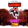 thumbnail image 3 of Halloween Ghost Zone Neon Sign, Spooky Haunted Mansion Decor LED Neon Signs, Ghost Neon Light Up Sign for Haunted House Man Cave Bar Party Christmas Decor, 3 of 9