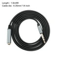 thumbnail image 3 of 6.35mm 1/4" TRS Male to Female 6 Feet Stereo HiFi Cord Audio Aux Jack Cable 1/4 Inch Extension Cable TRS, 3 of 4
