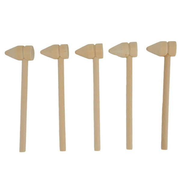 Pequeño mazo de madera, 35 piezas Mini martillo de madera Mini martillo de madera Martillo de madera para niños Acabado de lujo
