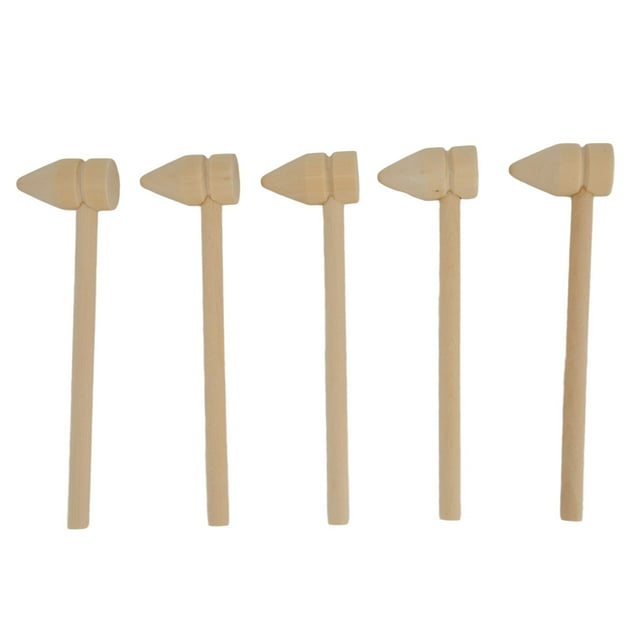 Pequeño mazo de madera, 35 piezas Mini martillo de madera Mini martillo de madera Martillo de madera para niños Acabado de lujo