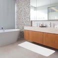 thumbnail image 2 of Pure White Microfiber Polyester Double Sink Bath Mat Runner - 48"L x 20"W, 2 of 6