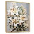 thumbnail image 2 of Designart "Dreamy Garden Of Lilies III" Lilies Floater Framed Wall Art Living Room, 2 of 5