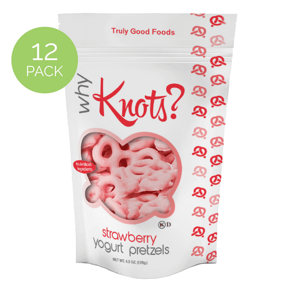 Strawberry Yogurt Pretzels Why Knots?, 4.5oz, 12count