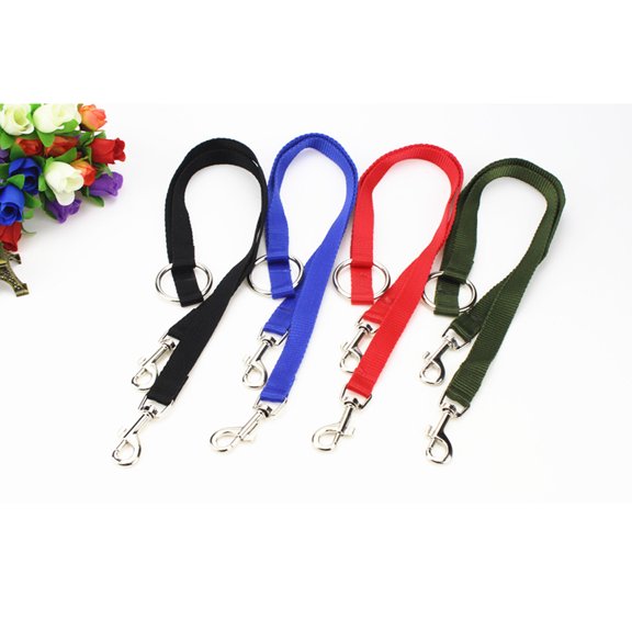 LOLIPPYY Premium Red Double Clip Dog Leash for Small Pets, Secure and Control with Comfortable Grip