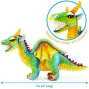Drevnar the Dragon | 26 Inch Stuffed Animal Plush | By TigerHart Toys